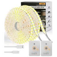 2 Pieces 4M Rechargeable COB LED Strip Motion Sensor Lights