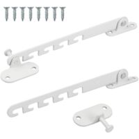 2 X Casement Window Restrictors Screw-Adjustable 4-Position Durable Metal Easy Install Universal