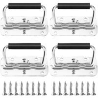 4 Pieces Spring Folding Handles Stainless Steel for Tool Box Storage