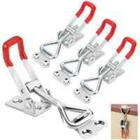 4pcs Toggle Latch Adjustable Clamps 100kg Hold Galvanized Iron for Cabinets Doors Suitcases