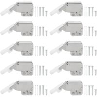 10 Mini Spring Cabinet Locks Touch Latches with Screws for Wardrobes Cabinets