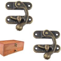Vintage Bronze Iron Hook Latch Clasp for Wooden Box Jewellery Wardrobe