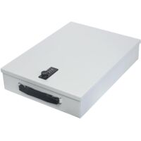 Metal Storage Box Combination Lock for Documents A4 Sturdy Scratch Resistant Carry Handle