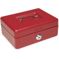 Metal Lock Box with 3 Keys Removable Tray Heavy Duty Steel Portable