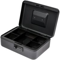 Metal Lockable Combination Box with Handle Removable Insert Scratch Resistant