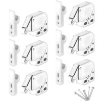 6 Pieces Spring Latch Mini Touch Latches Press Open Close Cabinet Door With Screws