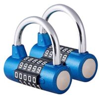 2 X 5 Digit Combination Padlock Gym Locker School Sports Tool Box Reset Locks