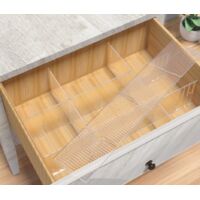 8 X DIY Plastic Drawer Dividers Adjustable Organizer for Home Office School Supplies