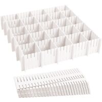24 Adjustable Plastic Drawer Dividers Organizer for Underwear Socks Makeup Kitchen Office