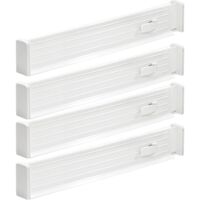 Adjustable Drawer Divider 4 Pack Plastic Organizer Versatile Flexible Storage