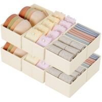 Drawer Organizers Foldable Breathable Storage Boxes 8 Pack for Bras Socks Underwear Ties
