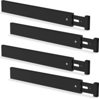 Adjustable Drawer Dividers 4 Pack Bamboo Organizers for Kitchen Bedroom Office Bathroom