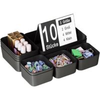 10 Pieces 3 Sizes Non-slip Drawer Organizer Storage For Makeup Office Bathroom Kitchen