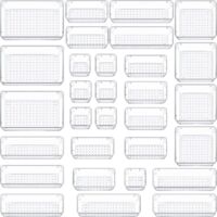 30 Clear Drawer Organizers 4 Sizes Non-slip Vanity Makeup Storage for Bathroom Kitchen Office