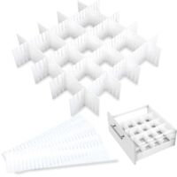 20 Adjustable Drawer Organizer Dividers for Socks Cosmetics Office Bedroom