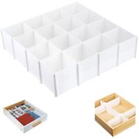 10 Adjustable Drawer Dividers Grid Organizer for Underwear Socks Makeup Office Supplies