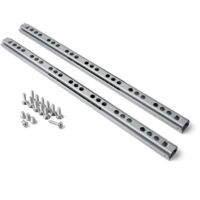 Drawer Slide Pair Ball Bearing Galvanized Steel 10kg Load Partial Stop