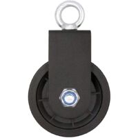 360° Swivel Pulley Block Single Bracket U Lifting Roller Wheel 200kg Load 7mm Rope for Wire Rope