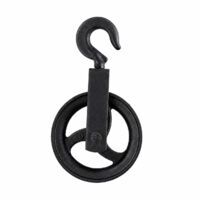 140mm Hand Pulley with Hook 200kg Load Capacity Cast Iron for Construction Scaffolding