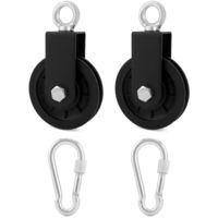 2pcs 90mm Cable Pulley 150kg Load 360 Rotation Quiet Ball Bearing for Gym Lifting Equipment