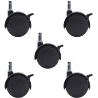 5 Nylon Swivel Casters 50mm Wheel Diameter Locking Universal Heavy Duty