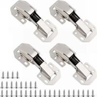 4 X Softclose 90° Hydraulic Damping Screw Hinge For Furniture Cabinet Door Wooden