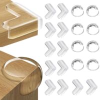 20 Corner Protectors for Furniture Table Super Glue Safety Eco-friendly Transparent