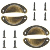 Retro Shell Drawer Handles 4 Pieces Vintage Furniture Knobs for Drawers Cabinets Wardrobes
