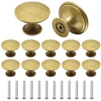 12 Pack Vintage Cabinet Knobs Smooth Drawer Dresser Handles with Screws
