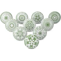 Set Of 10 Ceramic Cabinet Knobs Handmade Decorative Handles For Kitchen Cabinets Bathroom Drawers