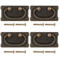 4 Piece Vintage Drawer Handles Antique Bronze Zinc Alloy Furniture Decorative
