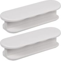 2 Pack Adhesive Door Handles Self Stick PP Plastic Multifunctional for Furniture Glass Window