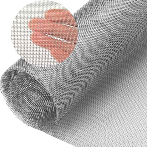 Treillis tissé en acier inoxydable - Treillis métallique pour moustiquaires de fenêtres, filtre pour ouvertures de ventilation, jardin, cuisine, maison, 15,75 pouces x 78,74 pouces