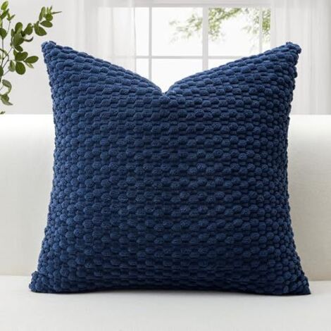 2 PièCes, Taie D'Oreiller DéCorative En Velours CôTelé, 45x 45 Cm, Taie D'Oreiller CarréE Avec Housse De Coussin à Texture Bulle 3d, AdaptéE à La DéCoration De La Maison De La Chambre à Coucher Du Can (1/5)