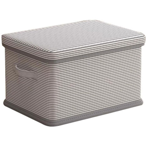 Boîte de rangement, organiseur de vêtements, bac de rangement avec couvercle, adapté aux chambres à coucher, armoires et bureaux, 36 × 25 × 20 cm