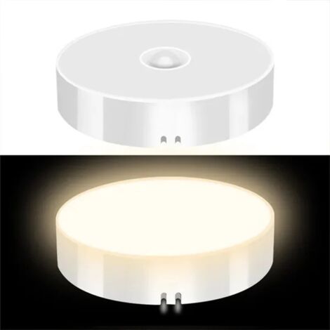 1pc USB Rechargeable Motion Sensor Light, 3000K LED Smart Sensor Night Light, Easily Installed in Cupboards, Staircases, Corridors, Bedrooms, Bathrooms or Any Other Location, Suitable for Night-time I