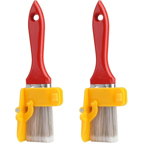 2 pinceaux, brosse à bordures et outil de coupe pour les murs et plafonds des pièces de bureau à domicile