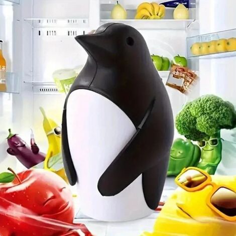 1 x récipient pour bicarbonate de soude, motif pingouin, désodorisant pour réfrigérateur, purificateur d'air pour cuisine, adorable gadget de cuisine (1/5)
