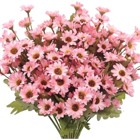 Bouquet de marguerites artificielles, composition florale artificielle, convient pour la décoration de la maison, du bureau, du chalet, du jardin et des tables, décorations florales artificielles réal