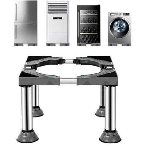 Socle pour lave-linge, résistant aux chocs, largeur et hauteur réglables (40-65 cm, 31-34 cm)  pour lave-vaisselle, climatiseur sur pied et congélateur