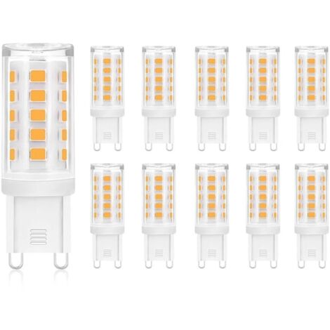 Lot de 10 Ampoule LED G9 3W (Équiv 28W/30W/40W)  Ampoules Blanc Chaud 3000K  230V Non Dimmable  Économie d'Énergie
