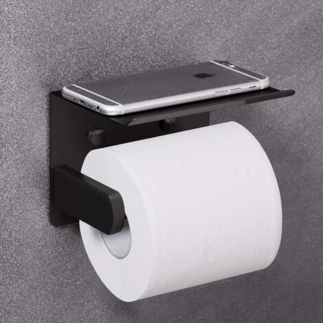 Porte-papier toilette en acier inoxydable SUS 304 – Étagère pour téléphone – Crochets adhésifs pour serviettes – Installation sans perçage (1/5)
