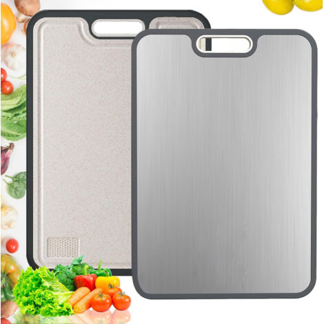 Planche à découper en titane, idéale pour la cuisine, double face, en titane pur et PP de qualité alimentaire (1/5)