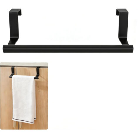 Porte-serviette pour locataires et familles - Sans perçage, acier inoxydable 23 cm, anti-rouille, gain d'espace pour cuisine (1/5)