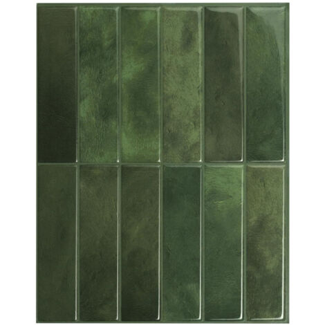 Lot de 10 crédences adhésives pour cuisine, salle de bain, carrelage mural, vert