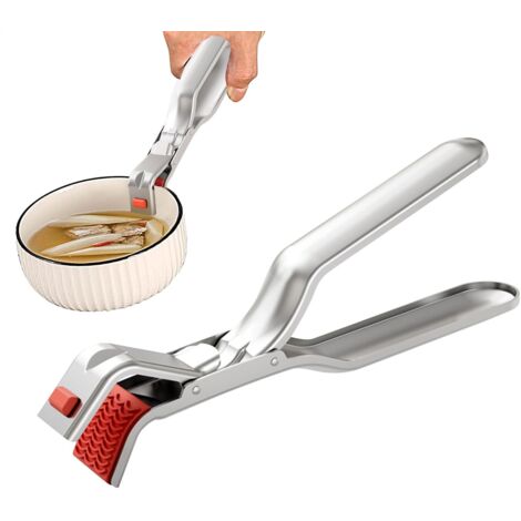 Pinces En Acier Inoxydable Pour Plats Chauds - Conception Ergonomique Antidérapante - Anti-brûlure - Pince Multifonction Pour Micro-ondes, Four, Airfryer, Cuiseur Vapeur, Casseroles Et Bols - Pour Une (1/5)