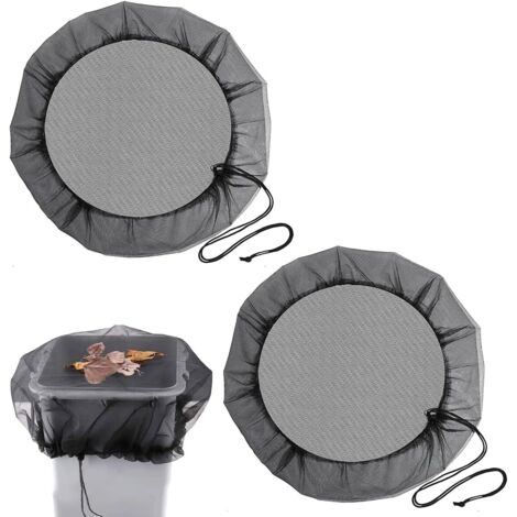 Lot de 2 Filet de couverture en maille pour barils de pluie, Ø 95 cm, outil de récolte de gouttes de pluie anti-moustiques (1/5)