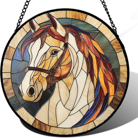 Vitrail décoratif suspendu 20 cm – Attrape-lumière (1/3)