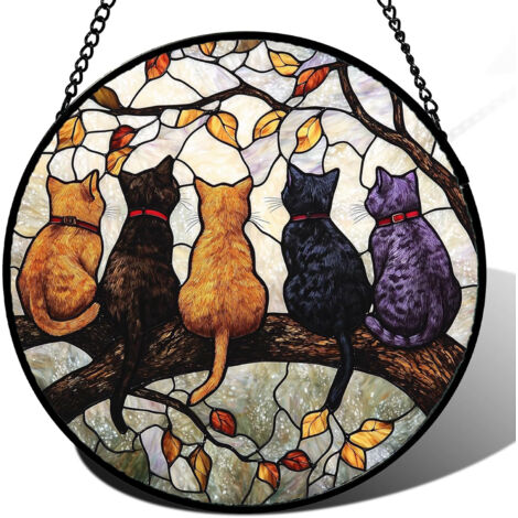 Attrape-soleil vitrail 9 cm – Cadeau décoratif original (1/3)