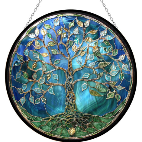 Suspension décorative vitrail 25 cm – Attrape-lumière intérieur (1/3)